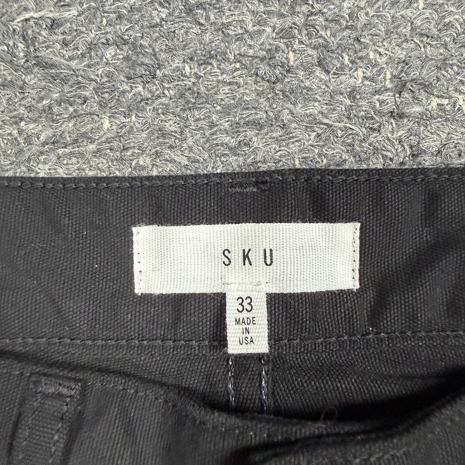 Save Khaki United Sku Canvas Standard Jeans Men 33x31 Black Straight Leg Pants — image 7 of 8